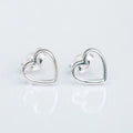 Simple Heart Shape Stud Earrings For Women European American Fashion Daily Jewelry Gift view 2