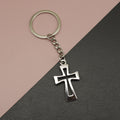 Metal Cross Pendant Keychain Religious Bag Charm Gift view 1