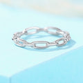 Minimalist Geometric Ring For Women, Interlocking Circle Buckle Band For Daily Fashion Wear view 5