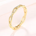 Minimalist Geometric Ring For Women, Interlocking Circle Buckle Band For Daily Fashion Wear view 3