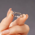 Minimalist Geometric Ring For Women, Interlocking Circle Buckle Band For Daily Fashion Wear view 1