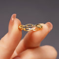 Minimalist Geometric Ring For Women, Interlocking Circle Buckle Band For Daily Fashion Wear view 2