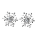 Korean Style Exquisite Snowflake Stud Earrings With Inlaid Zircon For Christmas New Year Jewelry view 5