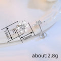 Korean Style Exquisite Snowflake Stud Earrings With Inlaid Zircon For Christmas New Year Jewelry view 4