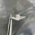 Classic Water Drop Geometric Ring For Women, Zircon Inlaid Wedding Matching Jewelry view 5