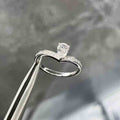 Classic Water Drop Geometric Ring For Women, Zircon Inlaid Wedding Matching Jewelry view 3