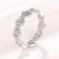Korean European Heart Chain Ring For Women, Simple Fashion Love Finger Ring Jewelry view 3