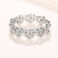 Korean European Heart Chain Ring For Women, Simple Fashion Love Finger Ring Jewelry view 2