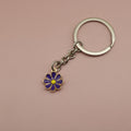 Zinc Alloy Enamel Flower Keychain Minimalist Bag Charm Gift view 4