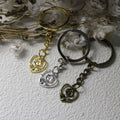 Metal Heart Rose Keychain Bag Charm view 3