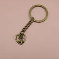 Metal Heart Rose Keychain Bag Charm view 6