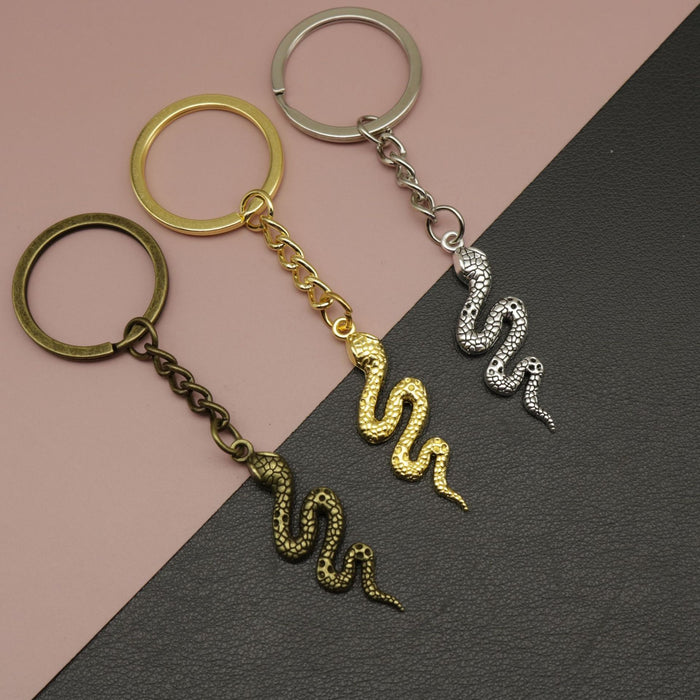 Zinc Alloy Cobra Snake Keychain Bag Charm Gift
