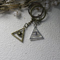 Metal Triangle Eye Keychain Creative Bag Charm view 3