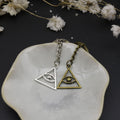 Metal Triangle Eye Keychain Creative Bag Charm view 4