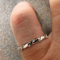 Minimal Plain Band Rope Knot Geometric Ring, Classic Korean Fashion Jewelry For Women view 2