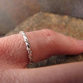 Minimal Plain Band Rope Knot Geometric Ring, Classic Korean Fashion Jewelry For Women view 3