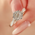 Sparkling Zircon Snowflake Single Ring For Women, Geometric Wedding Elegant Jewelry view 1