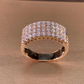 Elegant Zircon Inlaid Ring For Women Sparkling Engagement Jewelry With Geometric Design view 5