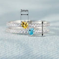 Double Layer Heart Ring For Women, Trendy Commuter Heart Shape Band Niche Design Jewelry view 4