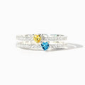 Double Layer Heart Ring For Women, Trendy Commuter Heart Shape Band Niche Design Jewelry view 5