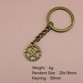 Metal Ringed Star Keychain Minimalist Bag Charm Gift view 2
