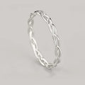 Classic Plain Band Ring For Women, Geometric Twisted Line Minimalist Fashion Finger Ring view 2