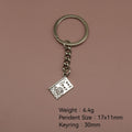 Metal Cookbook Keychain Bag Charm Gift view 2