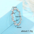 Minimalist Floral Vine Ring For Women, Delicate Sweet Fresh Flower Band Fashion Jewelry view 4