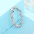 Minimalist Floral Vine Ring For Women, Delicate Sweet Fresh Flower Band Fashion Jewelry view 3