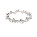 Minimalist Floral Vine Ring For Women, Delicate Sweet Fresh Flower Band Fashion Jewelry view 5