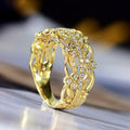 Palace Style Lace Floral Ring For Women With Vintage Geometric Hollow Art Pattern Design view 2