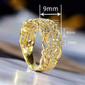 Palace Style Lace Floral Ring For Women With Vintage Geometric Hollow Art Pattern Design view 4