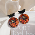 Halloween Cartoon Pumpkin Ghost Black Cat Acrylic Stud Earrings, Dark Style Fashion Ear Jewelry For Women view 3