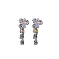 Copper Butterfly Zircon Tassel Earrings And Collarbone Necklace Jewelry Set For Bridal Style view 5