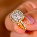 Light Luxury Micro Paved Zircon Ring For Women, Sparkling French Style Elegant Fashion Band view 5