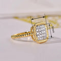 Light Luxury Micro Paved Zircon Ring For Women, Sparkling French Style Elegant Fashion Band view 4
