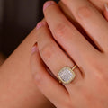 Light Luxury Micro Paved Zircon Ring For Women, Sparkling French Style Elegant Fashion Band view 3