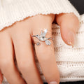 Colorful Hummingbird Open Adjustable Ring For Women Niche Designer Fashion Finger Jewelry view 3