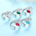 Colorful Hummingbird Open Adjustable Ring For Women Niche Designer Fashion Finger Jewelry view 2