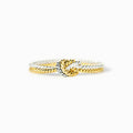 European American Two Strand Rope Twist Knot Ring For Women Simple Fashion Classic Statement Finger Ring view 1