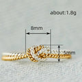 European American Two Strand Rope Twist Knot Ring For Women Simple Fashion Classic Statement Finger Ring view 4