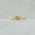 European American Two Strand Rope Twist Knot Ring For Women Simple Fashion Classic Statement Finger Ring view 2