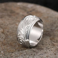 Embossed Carved Rose Flower Ring For Women, Fashion Vintage Single Finger Jewelry view 3