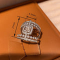French Palace Style Zircon Ring For Women, Sparkling Elegant Banquet Statement Jewelry view 4