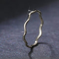 European Korean Style Wave Ring For Women, Curved Knuckle Finger Ring, Sweet Fashion Jewelry view 4