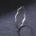 European Korean Style Wave Ring For Women, Curved Knuckle Finger Ring, Sweet Fashion Jewelry view 2