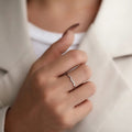 European Korean Style Wave Ring For Women, Curved Knuckle Finger Ring, Sweet Fashion Jewelry view 3
