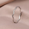 European Korean Style Wave Ring For Women, Curved Knuckle Finger Ring, Sweet Fashion Jewelry view 1