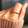 European American Designer Women's Ring, Inlaid Zircon Minimalist Fashion Statement Single Ring view 3