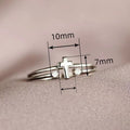 European American Designer Women's Ring, Inlaid Zircon Minimalist Fashion Statement Single Ring view 4